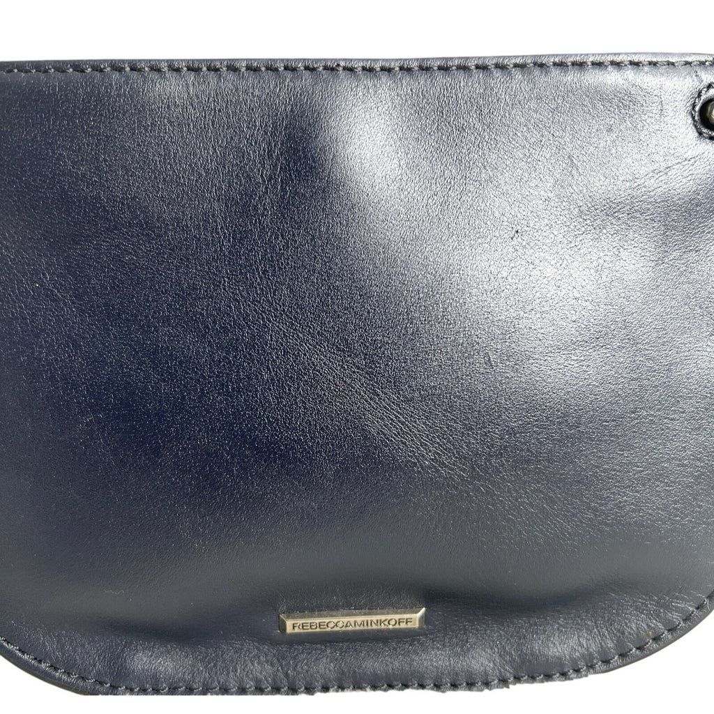 Rebecca Minkoff Navy Suede & Black Leather Crossbody Bag