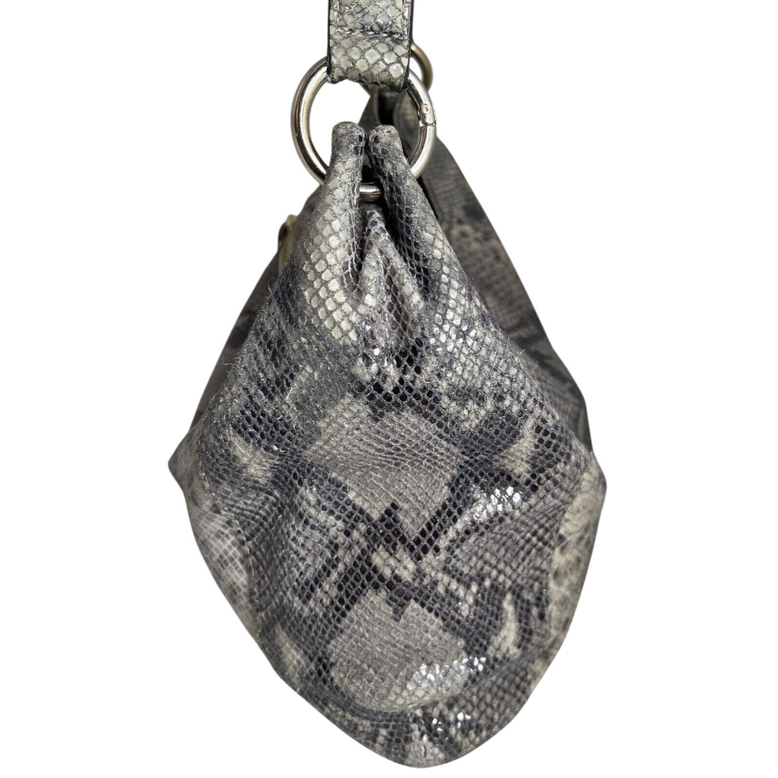 Michael Kors Snakeskin Pattern Shoulder Bag With Gold Accents