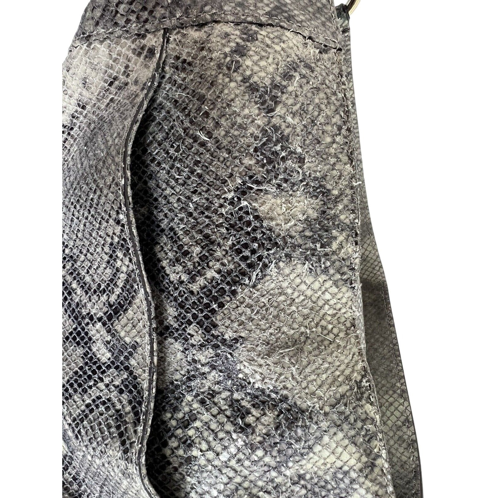 Michael Kors Snakeskin Pattern Shoulder Bag With Gold Accents