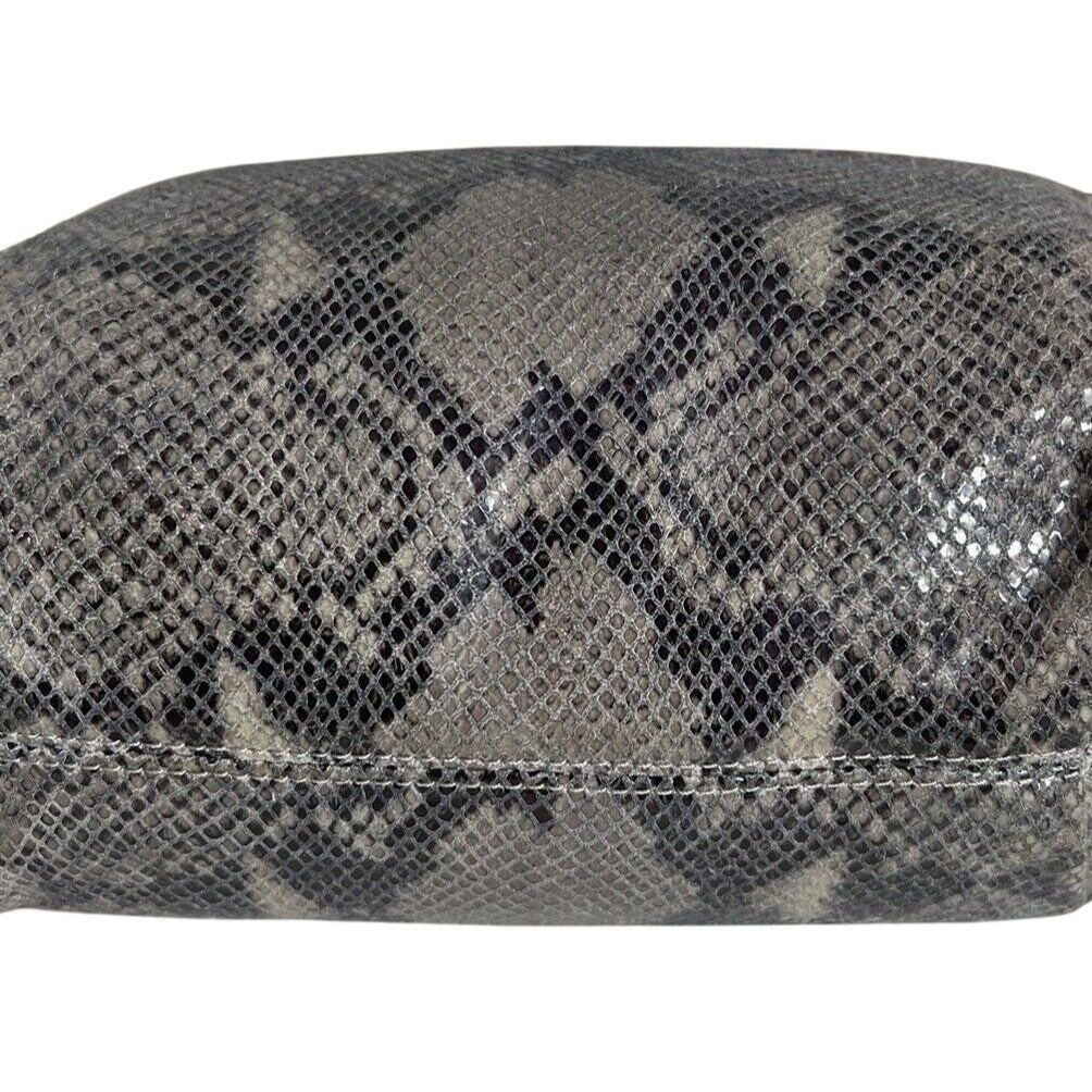 Michael Kors Snakeskin Pattern Shoulder Bag With Gold Accents