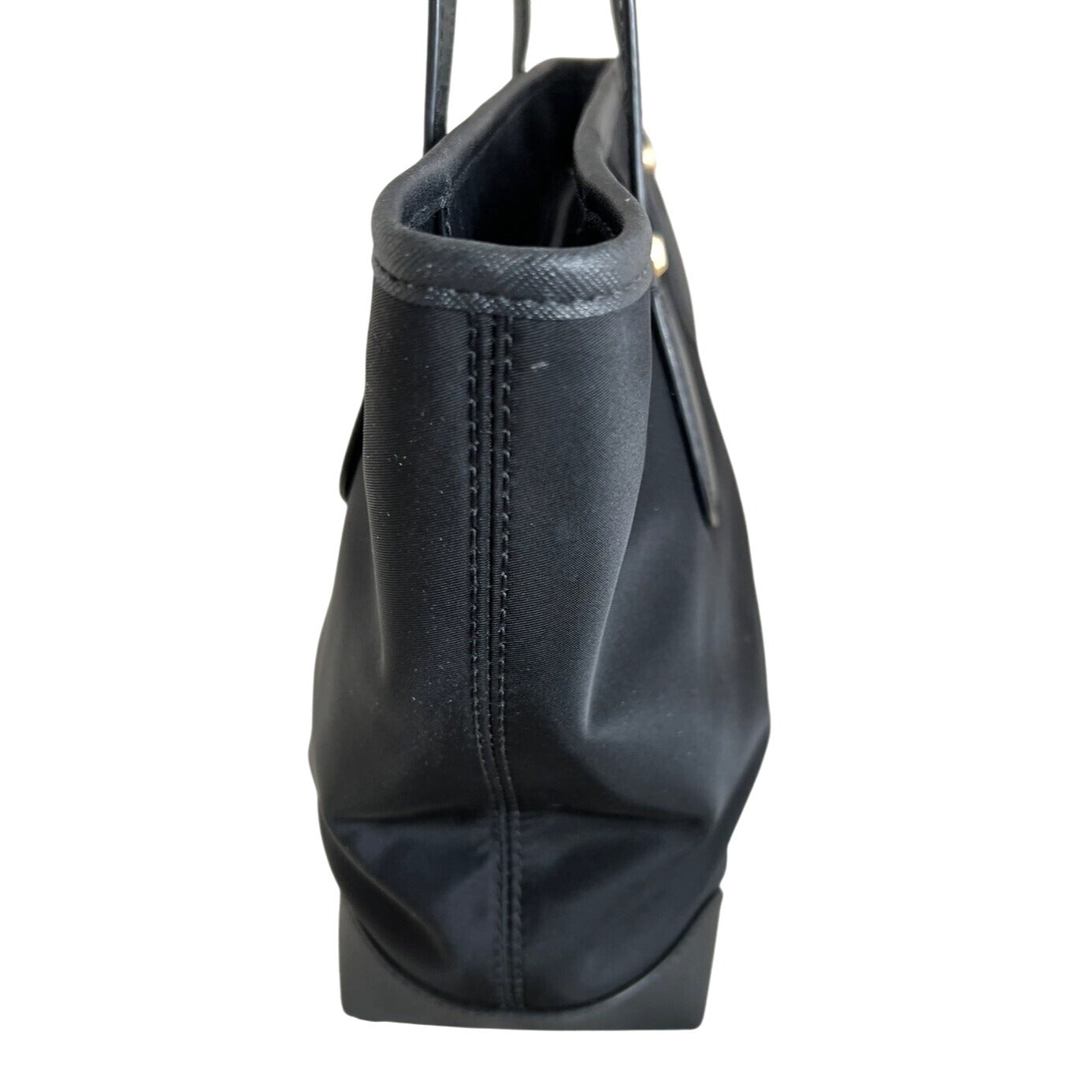 Michael Kors Black Nylon & Leather Tote Shoulder Bag