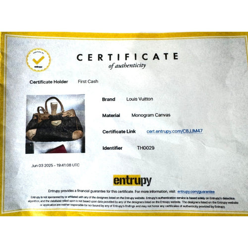 Authentic Louis Vuitton Etoile Monogram Quilted Shopper Bag W/Tan Leather Trim