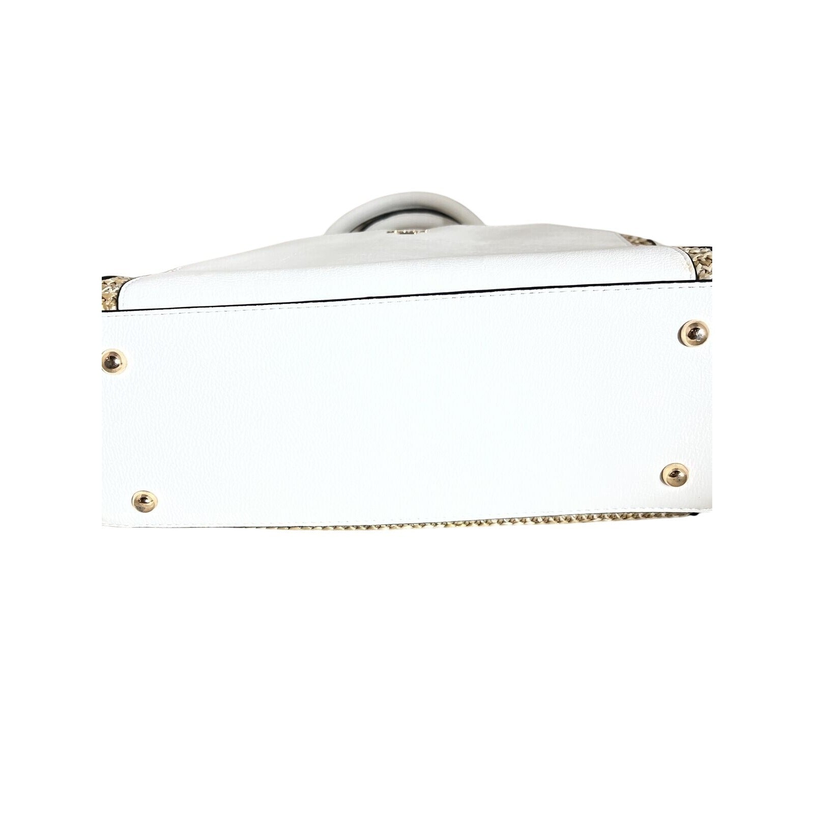 Dune London Straw & Faux Leather Tote Bag