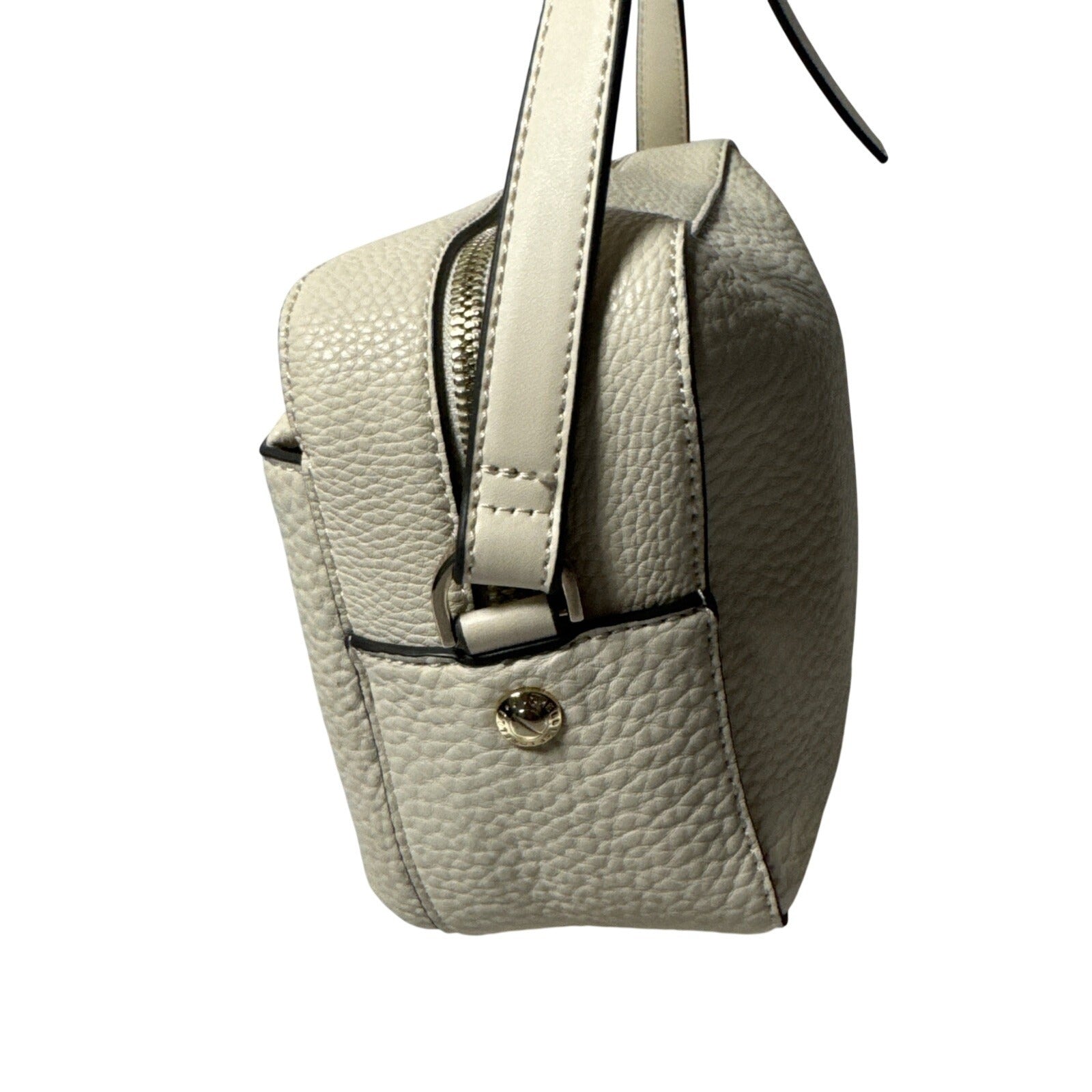 Fiorelli Cream Pebbled Crossbody Bag With Adjustable Strap & Gold Accents
