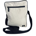 Calvin Klein Beige Canvas Crossbody Bag With Black Strap & Zipper