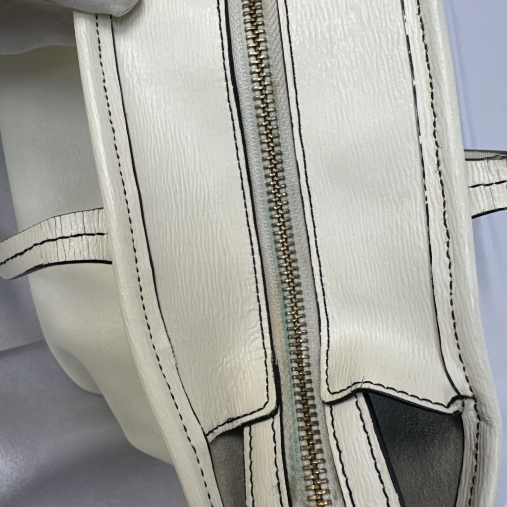 Ralph Lauren RLL Ivory Leather Tote Bag