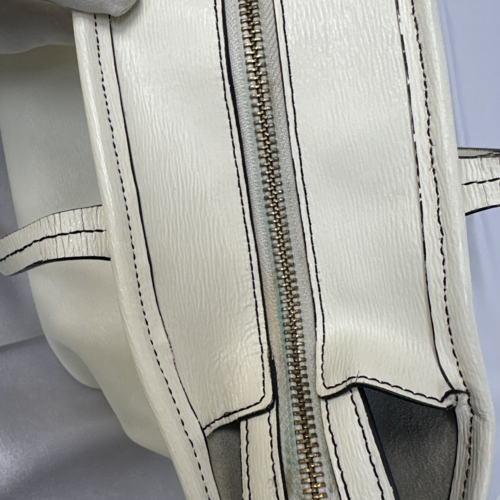 Ralph Lauren RLL Ivory Leather Tote Bag