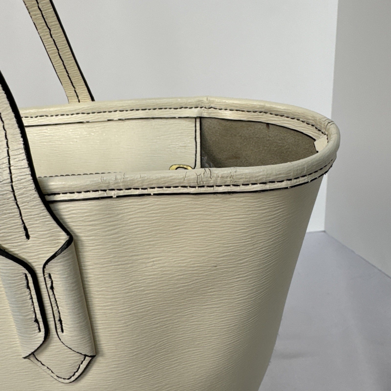 Ralph Lauren RLL Ivory Leather Tote Bag