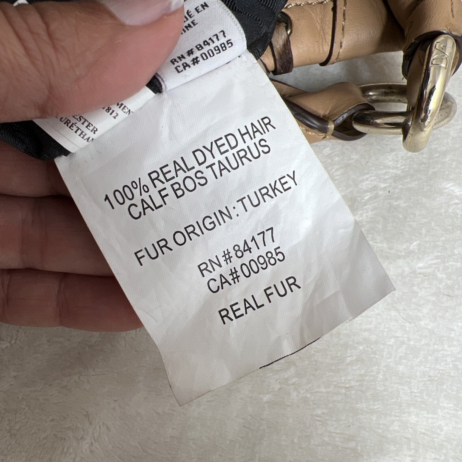 Diane Von Furstenberg Canvas/Leather Leopard Accent Hobo Bag Tan & White