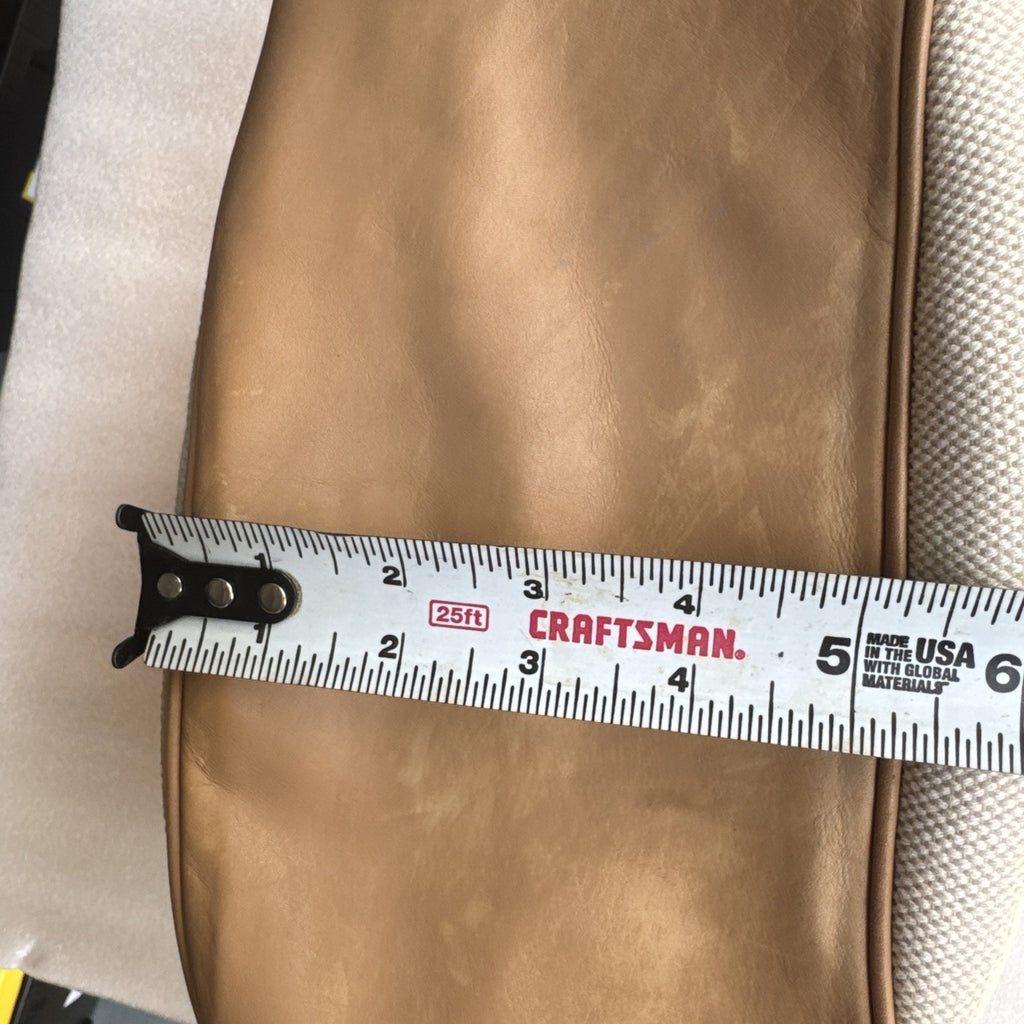 Diane Von Furstenberg Canvas/Leather Leopard Accent Hobo Bag Tan & White