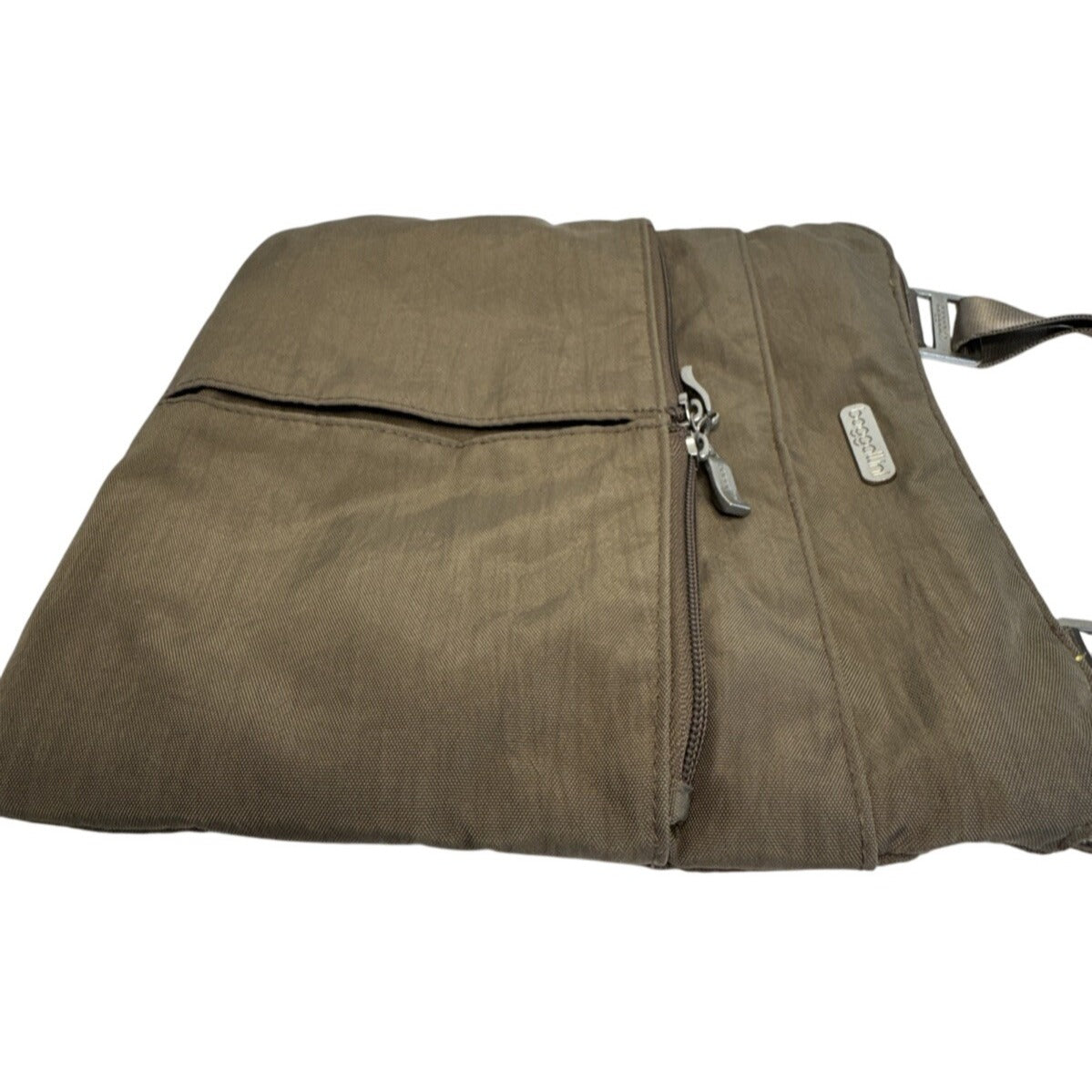 Baggalini Brown Crossbody Travel Bag With Adjustable Strap & Zippered Pockets