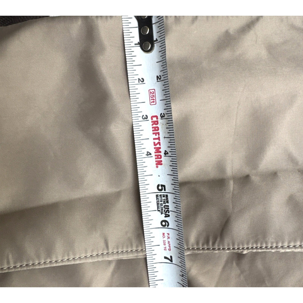 Sandra Roberts Large Tote Bag With Brown Handles & Front Zipper Pocket