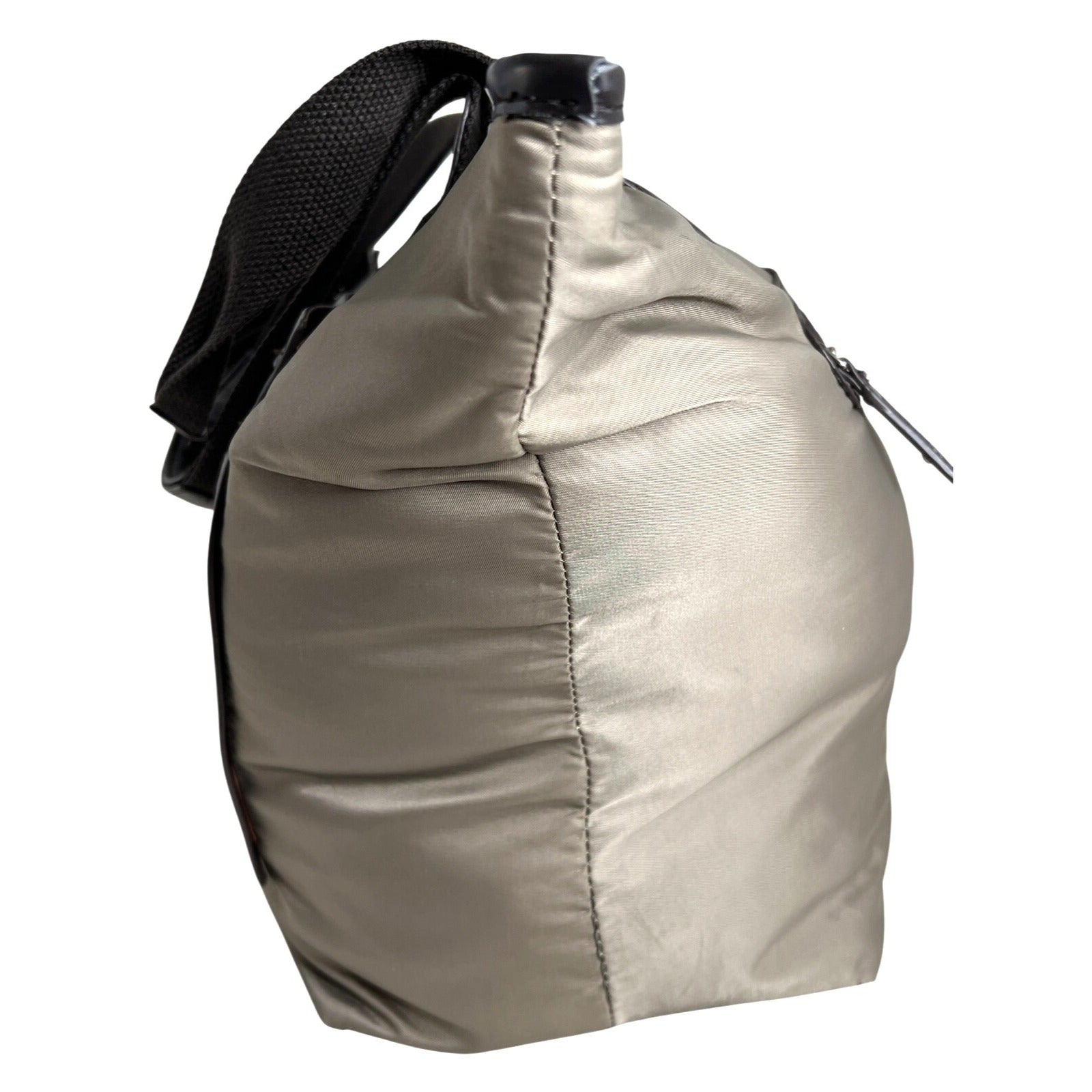 Sandra Roberts Large Tote Bag With Brown Handles & Front Zipper Pocket