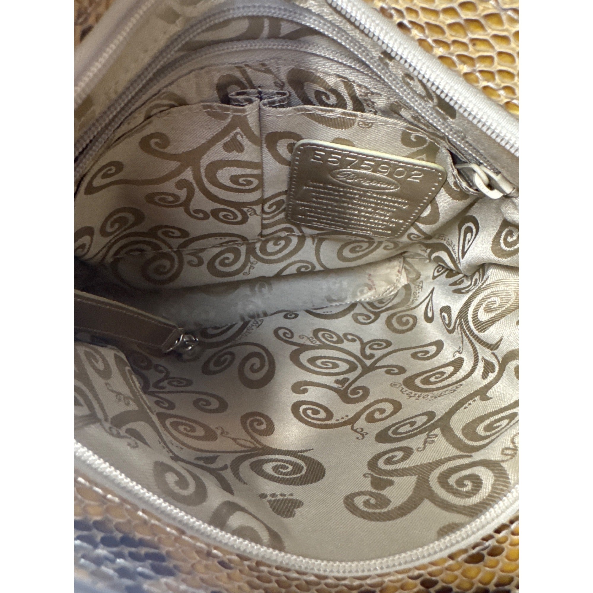 Brighton Snake Print Crossbody Bag With Heart Charm & Adjustable Strap