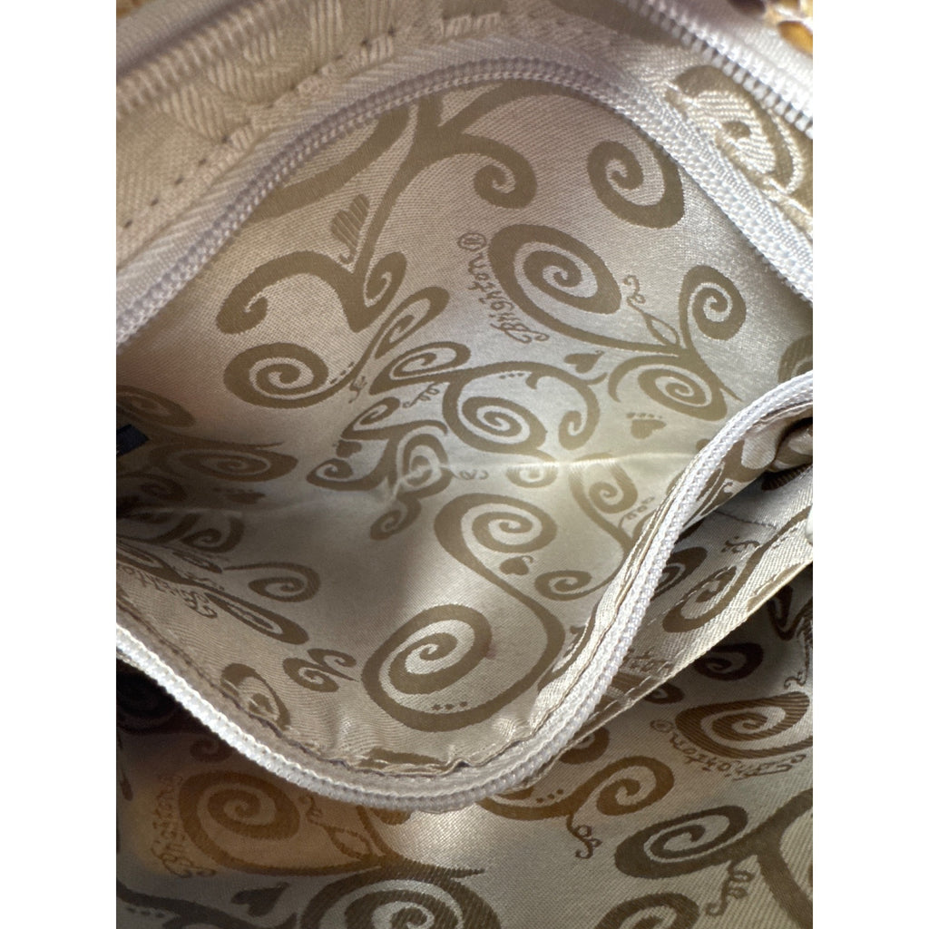 Brighton Snake Print Crossbody Bag With Heart Charm & Adjustable Strap