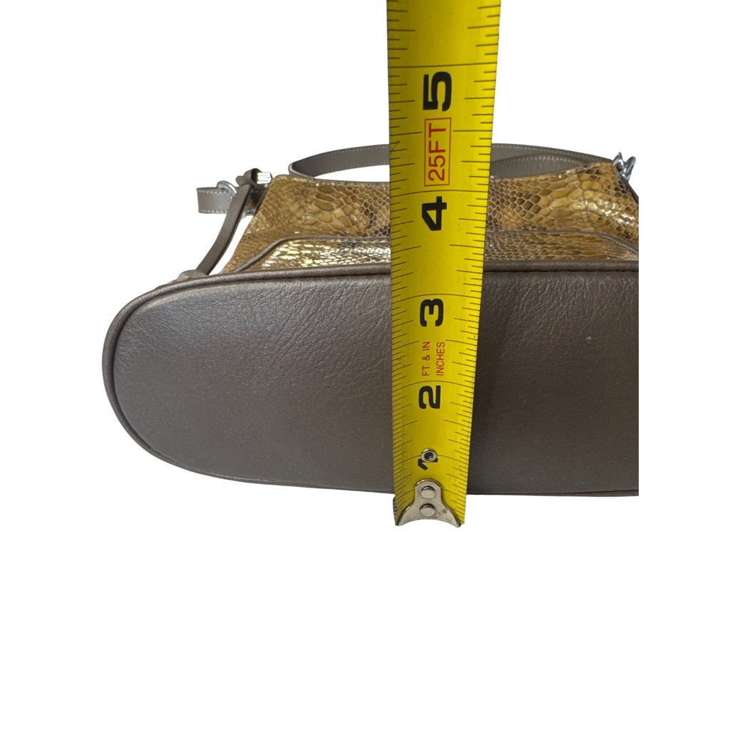 Brighton Snake Print Crossbody Bag With Heart Charm & Adjustable Strap