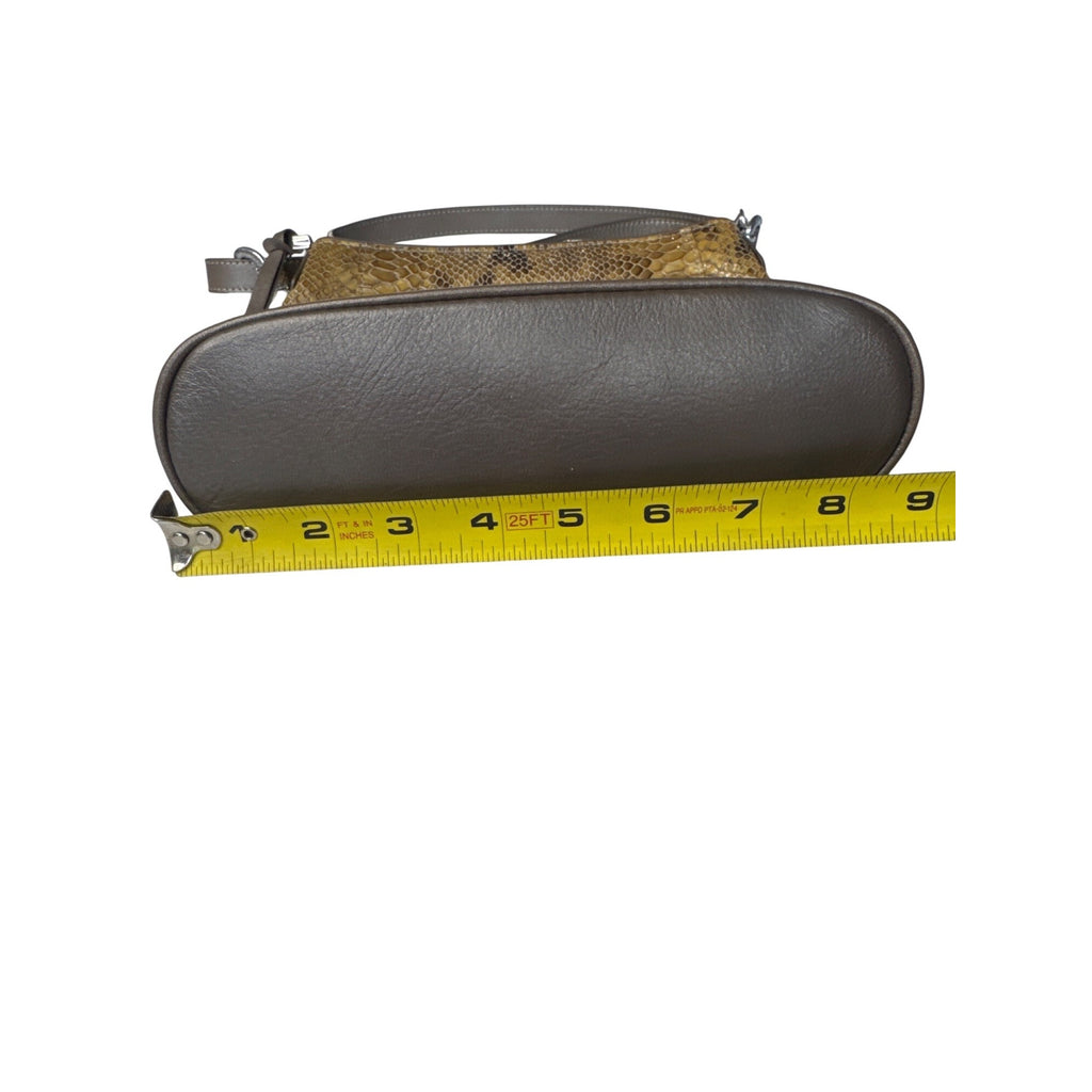 Brighton Snake Print Crossbody Bag With Heart Charm & Adjustable Strap