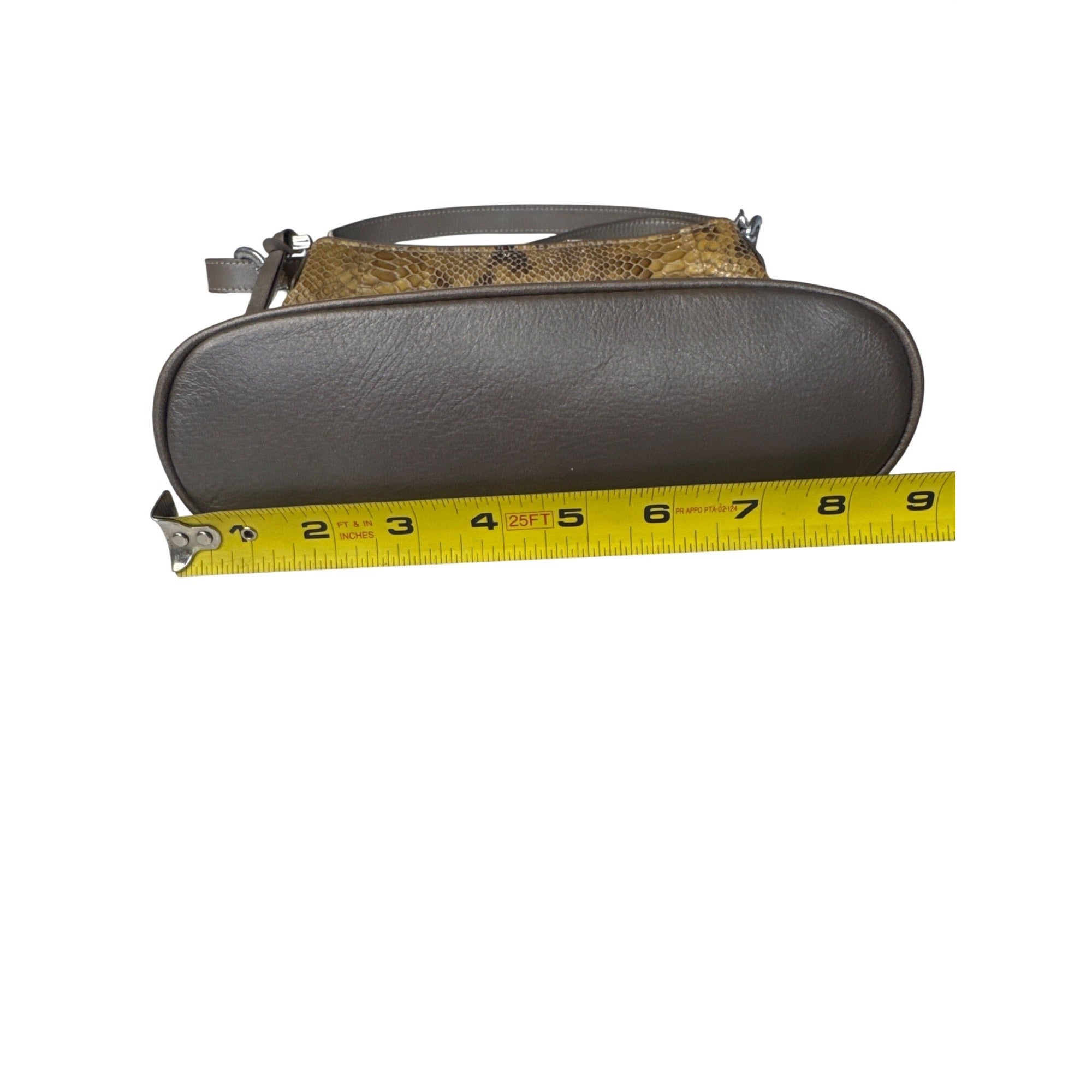 Brighton Snake Print Crossbody Bag With Heart Charm & Adjustable Strap