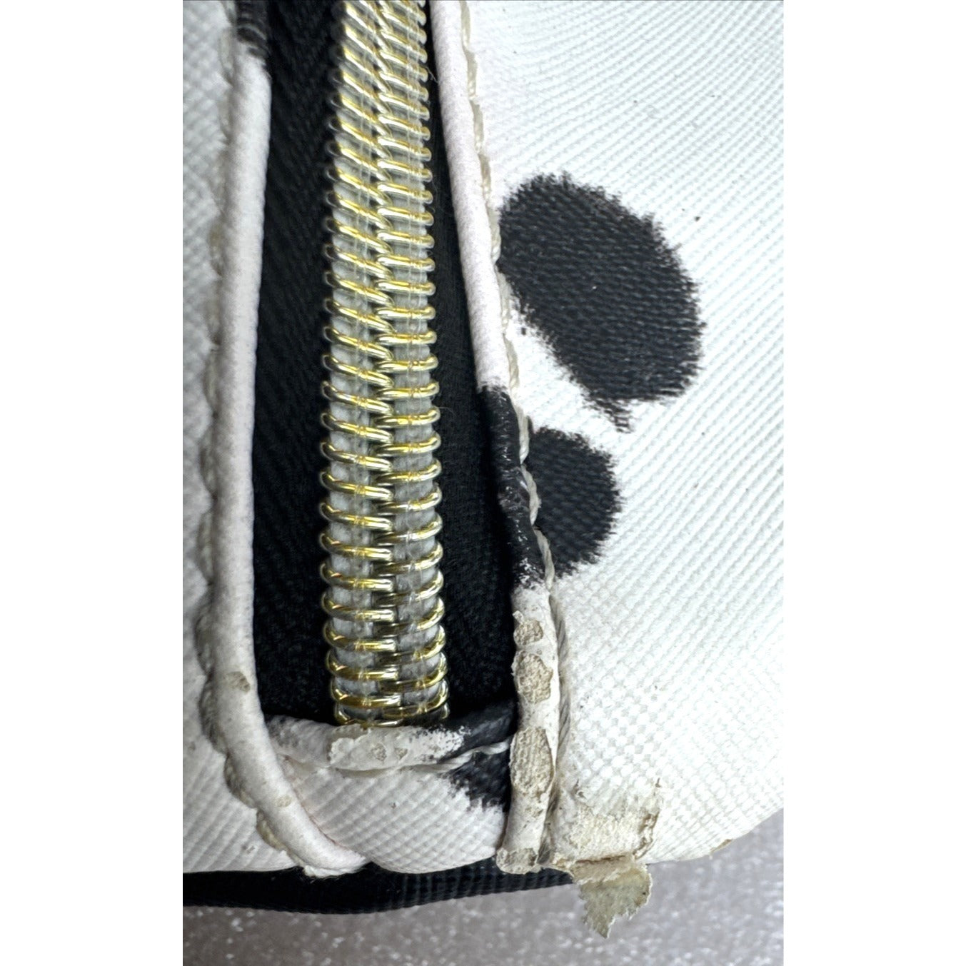 Betsey Johnson Cute Panda Print Backpack With Chain Accent Black & White