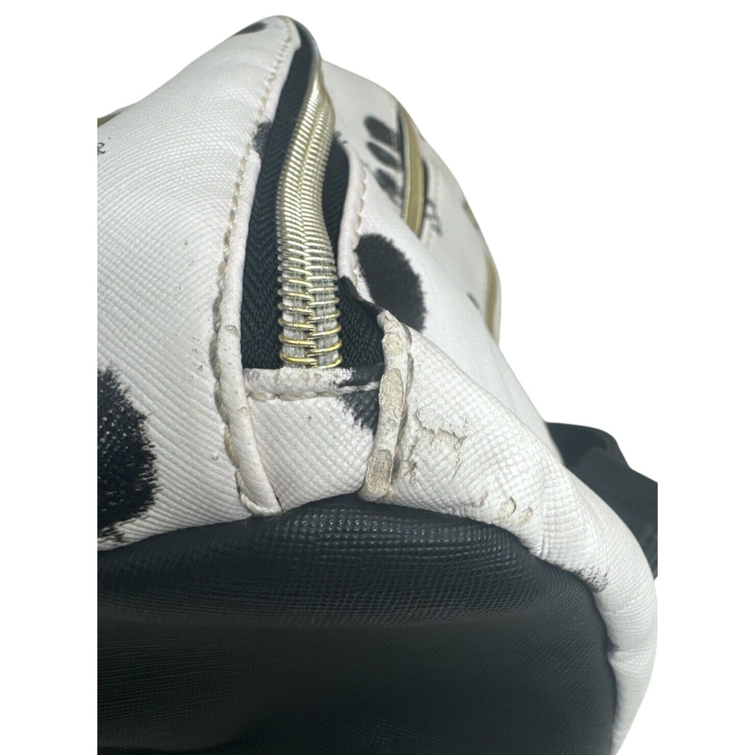 Betsey Johnson Cute Panda Print Backpack With Chain Accent Black & White