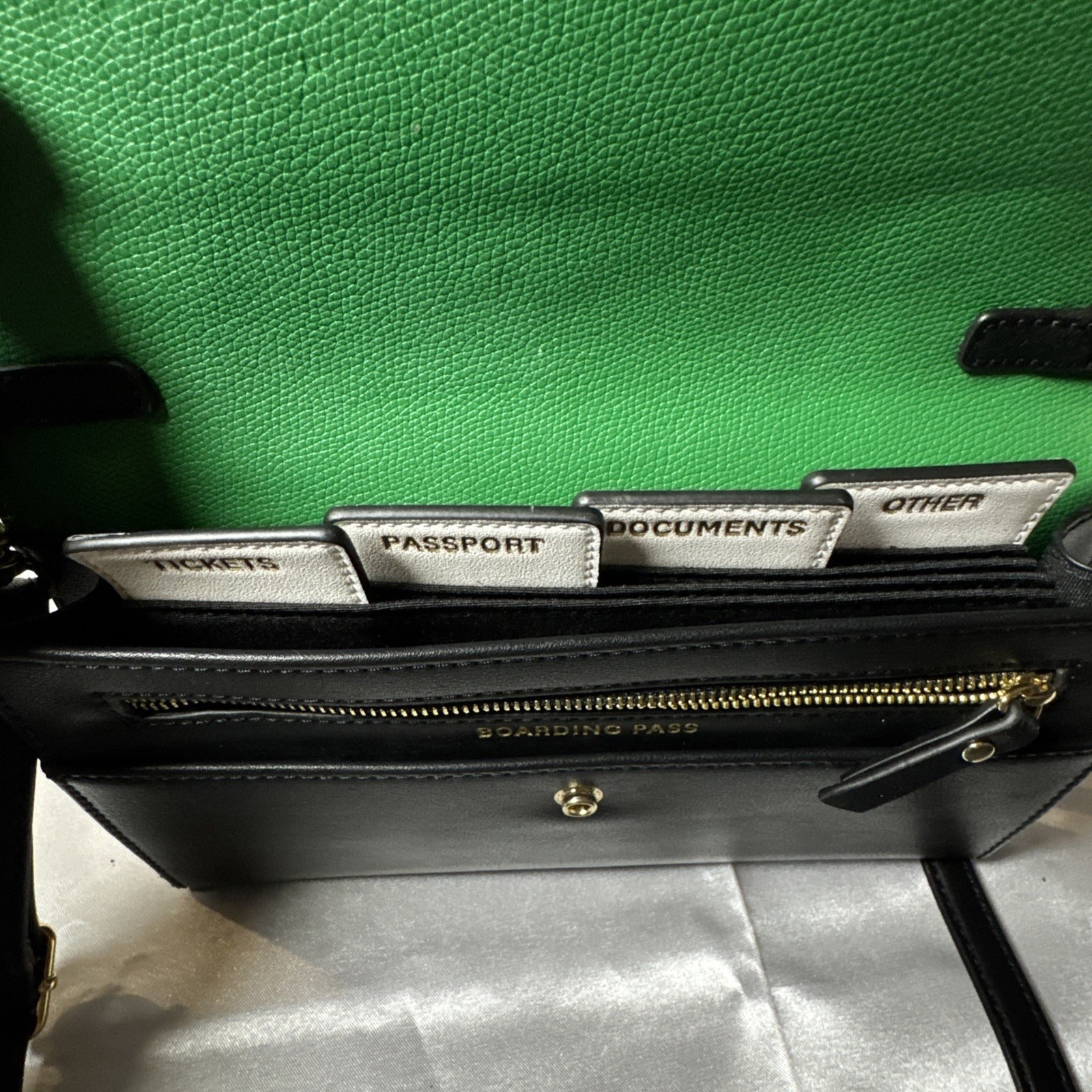 Aldo Black Crossbody Bag W/Embroidered Heart Eye, Rose Design Gold Hardware