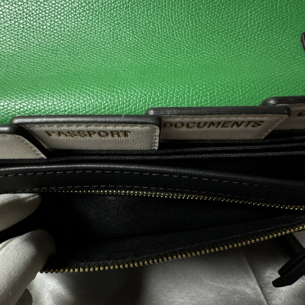 Aldo Black Crossbody Bag W/Embroidered Heart Eye, Rose Design Gold Hardware