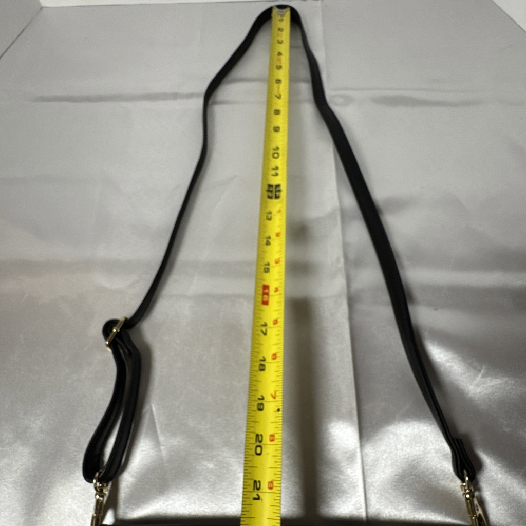 Aldo Black Crossbody Bag W/Embroidered Heart Eye, Rose Design Gold Hardware