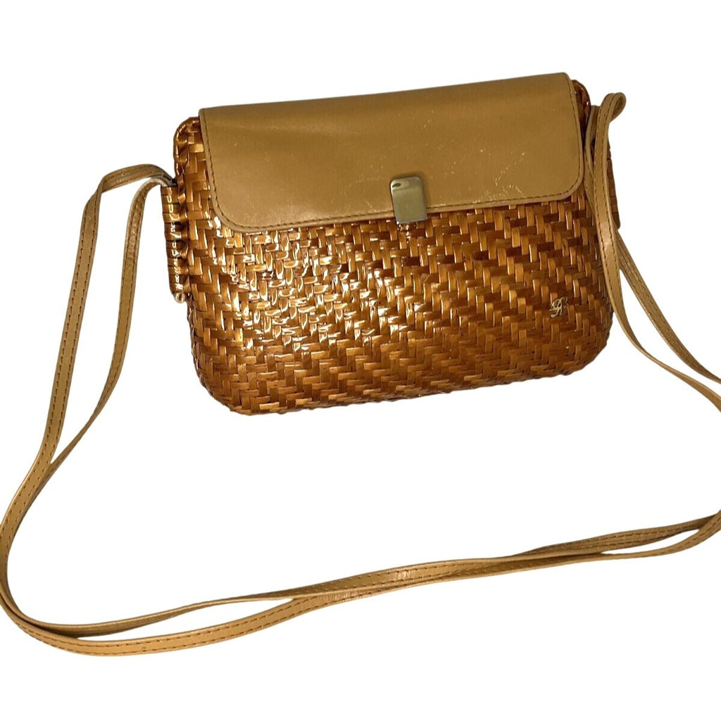 Aldo D’ Oro Vintage Wicker & Leather Shoulder Bag By JR
