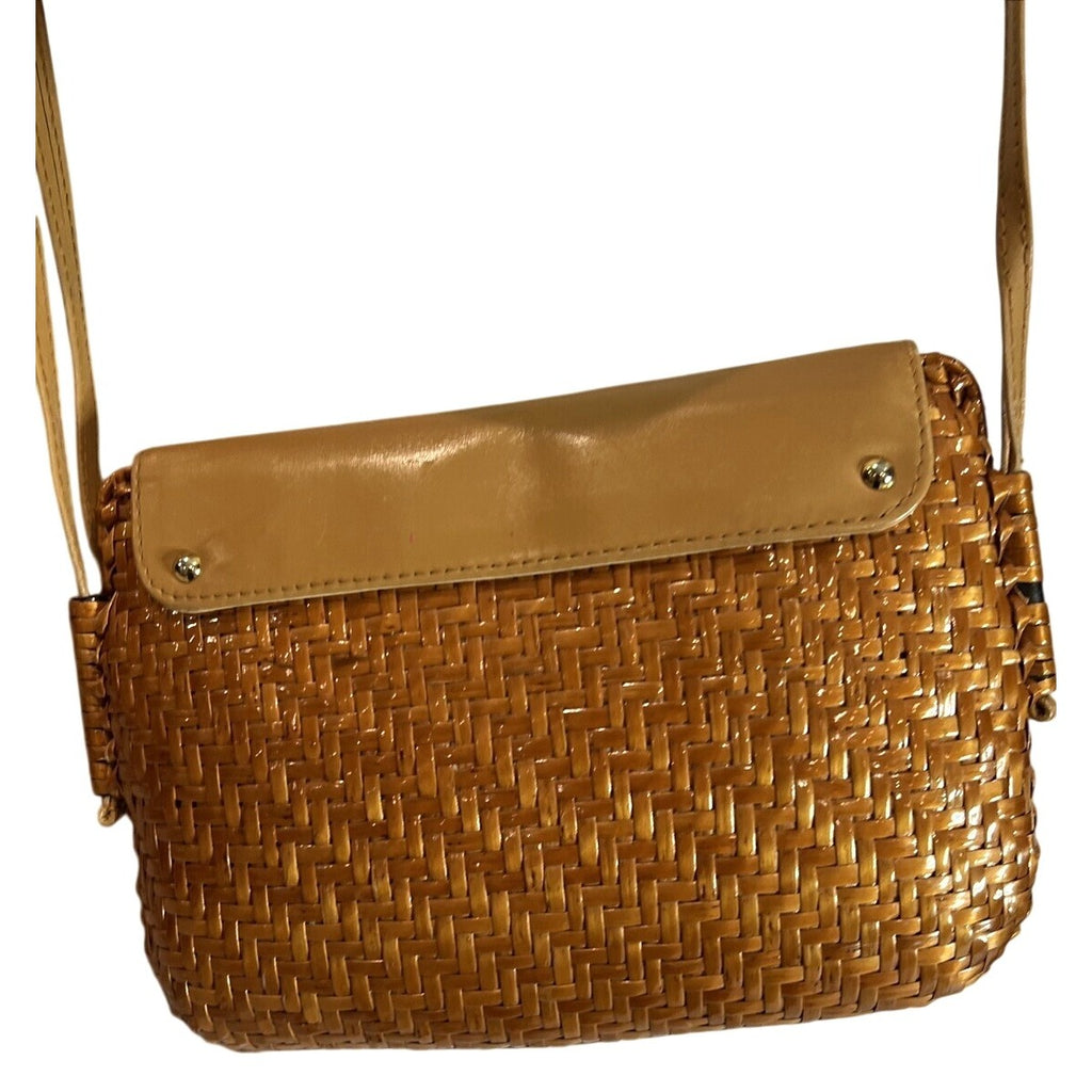 Aldo D’ Oro Vintage Wicker & Leather Shoulder Bag By JR