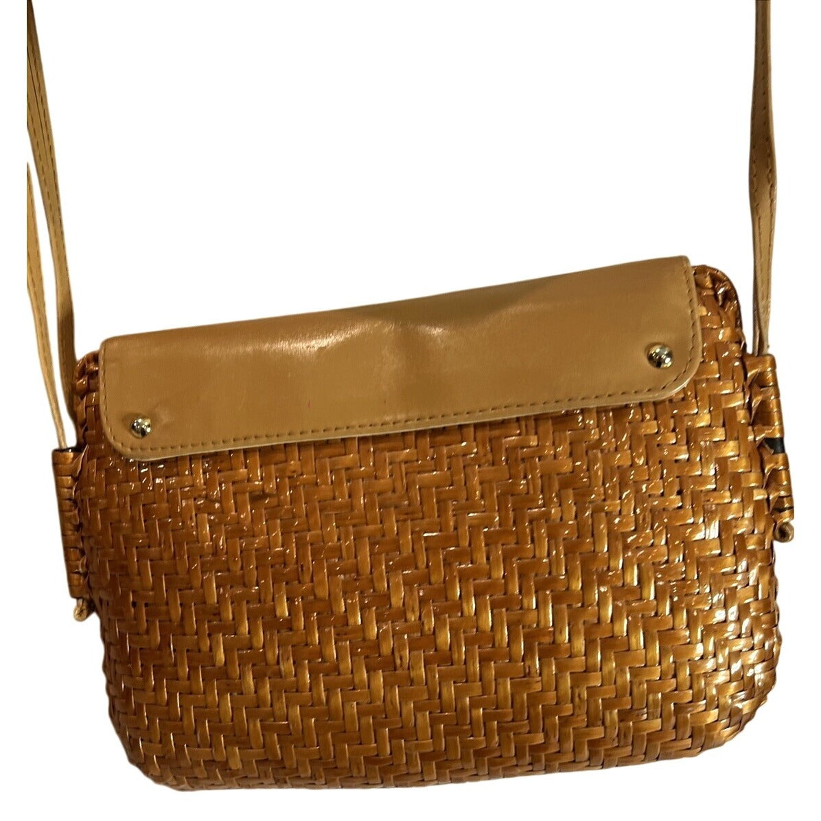 Aldo D’ Oro Vintage Wicker & Leather Shoulder Bag By JR