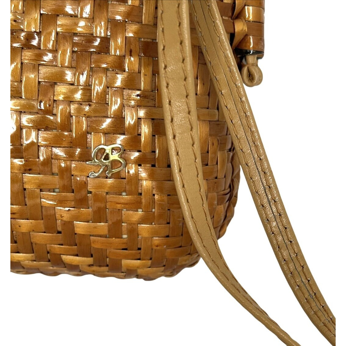 Aldo D’ Oro Vintage Wicker & Leather Shoulder Bag By JR