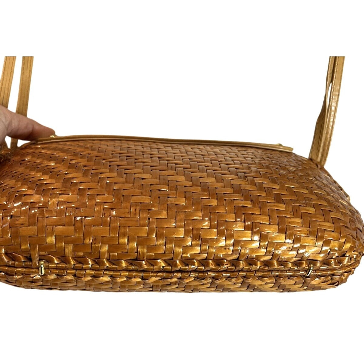 Aldo D’ Oro Vintage Wicker & Leather Shoulder Bag By JR