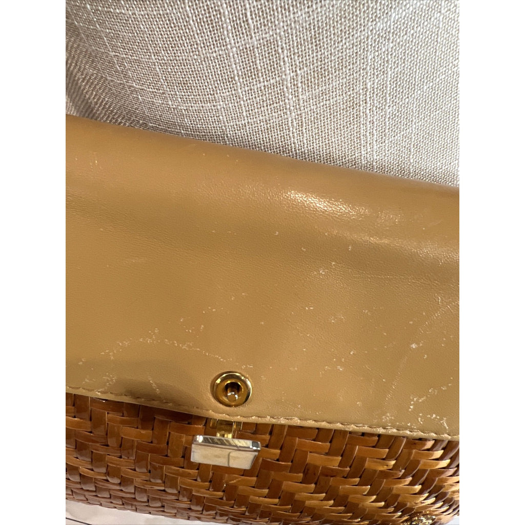 Aldo D’ Oro Vintage Wicker & Leather Shoulder Bag By JR