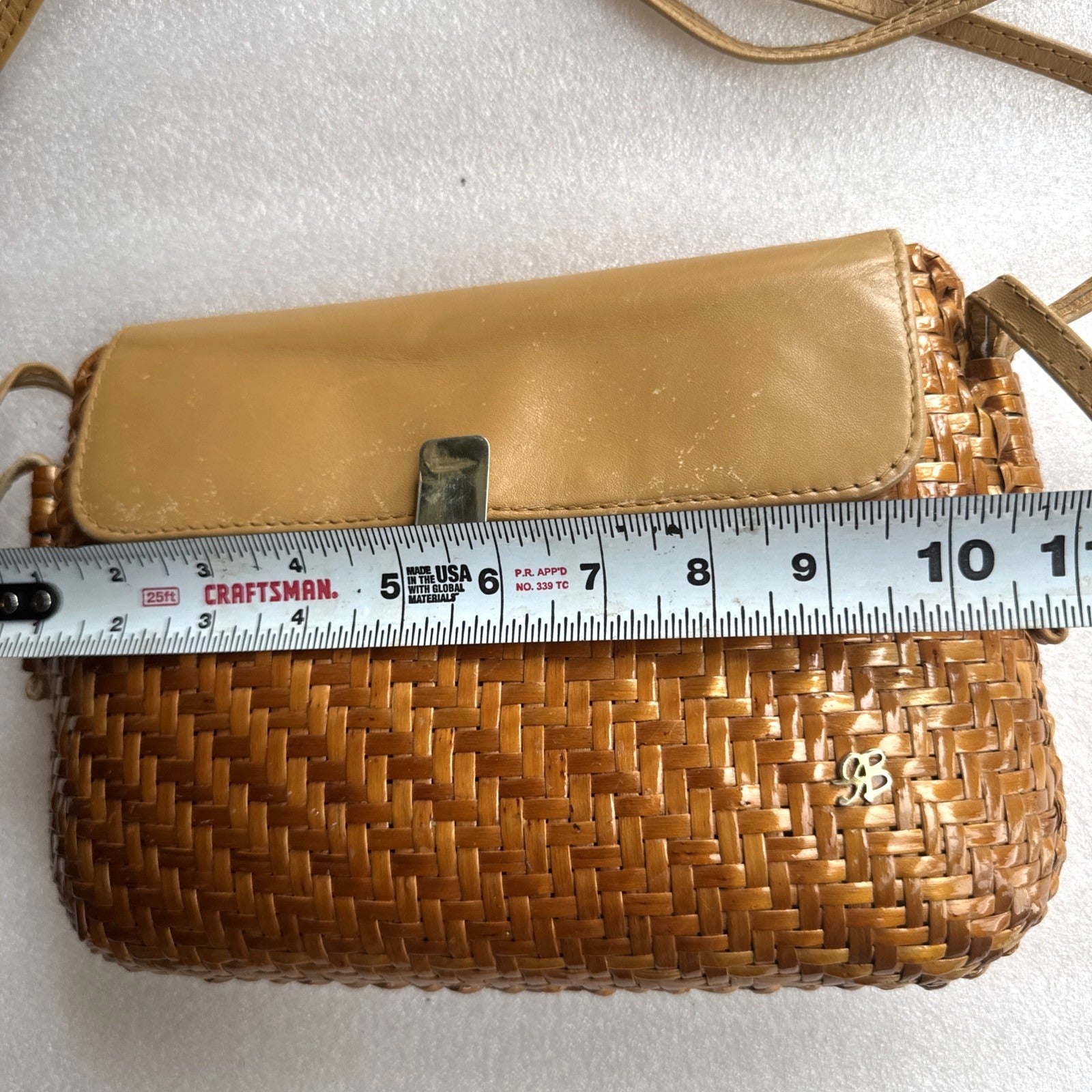 Aldo D’ Oro Vintage Wicker & Leather Shoulder Bag By JR