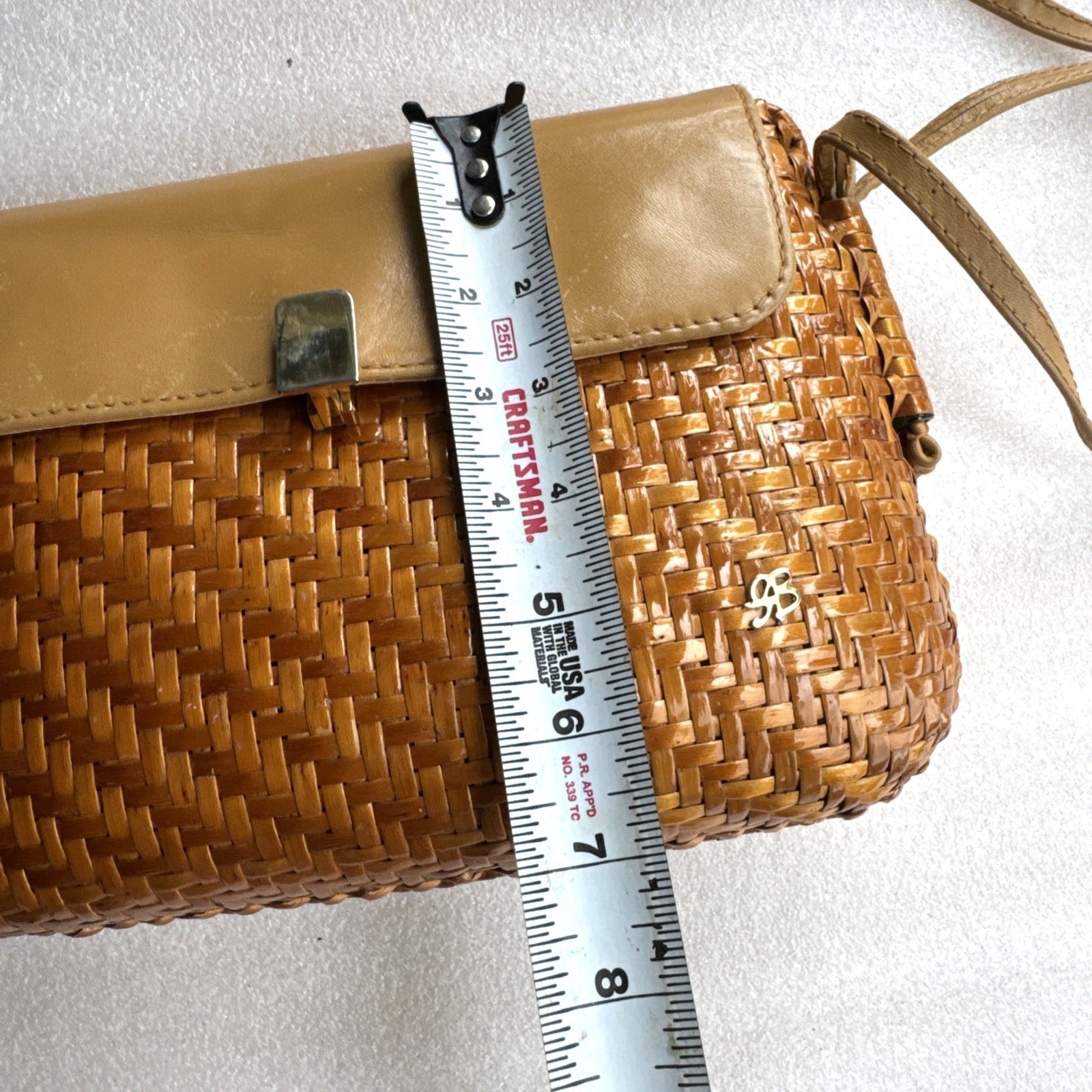 Aldo D’ Oro Vintage Wicker & Leather Shoulder Bag By JR